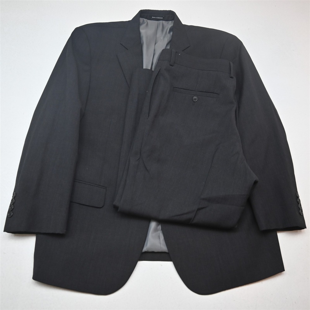 Wilke Rodriguez 44S 36x28 Gray Wool Modern Fit Mens Jacket Pants Suit